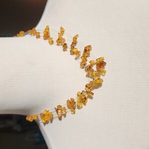 Amber chips on wire